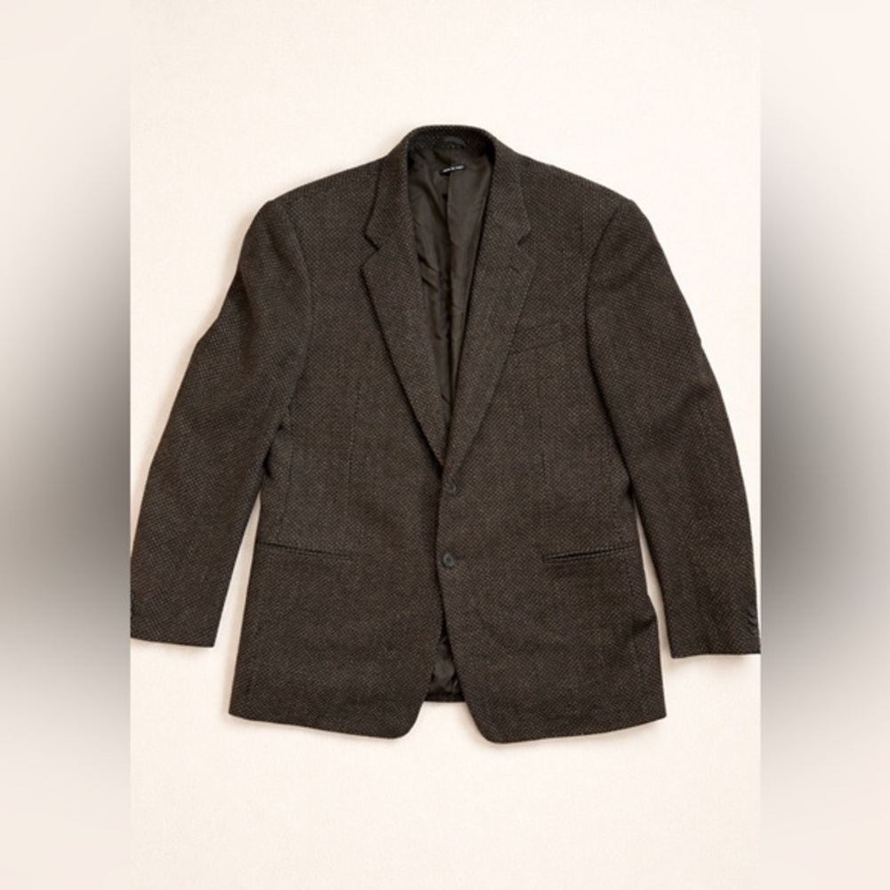 Giorgio Armani Brown Textured Wool Sport Coat
